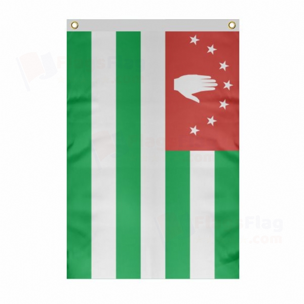 Abkhazia Large Size Flag Hanging on Building