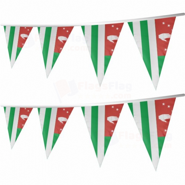 Abkhazia Stringed Triangle Flag