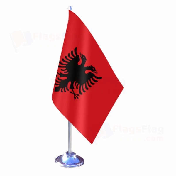 Albania Single Table Flag