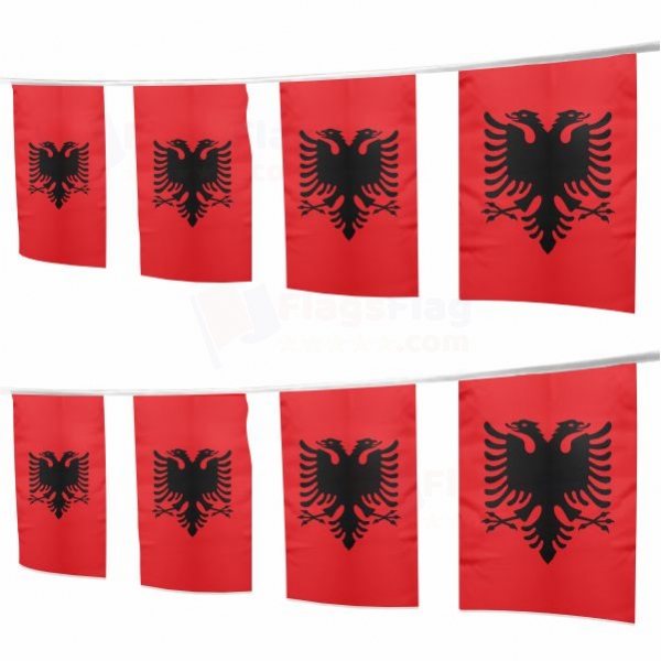 Albania Square String Flags