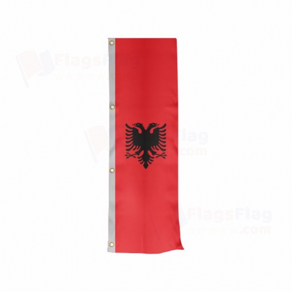 Albania Vertically Raised Flags