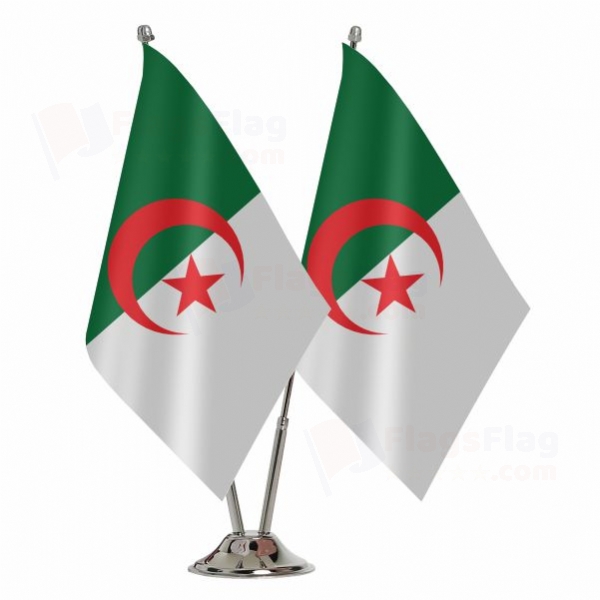 Algeria 2 Table Flags