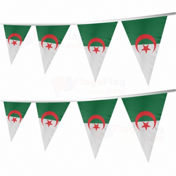 Algeria Stringed Triangle Flag