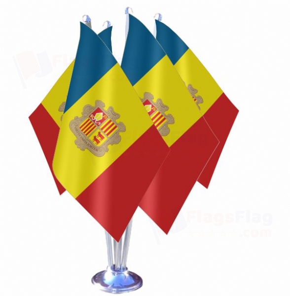 Andorra Quadruple Table Flag