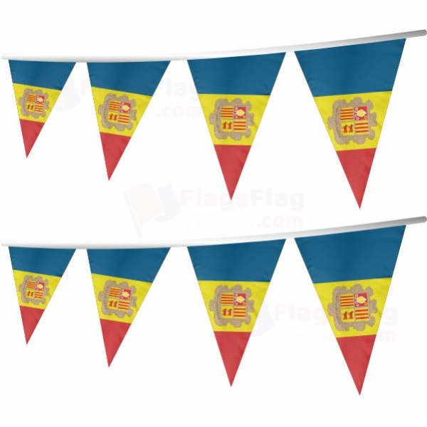 Andorra Stringed Triangle Flag