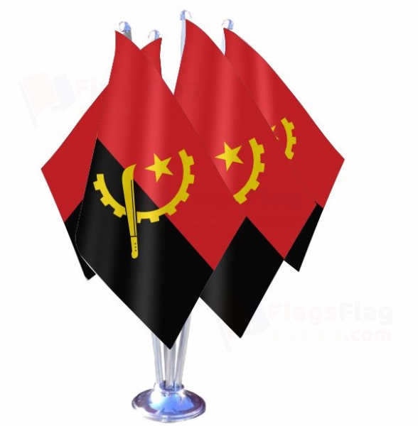 Angola Quadruple Table Flag