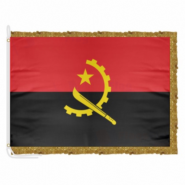 Angola Satin Office Flag