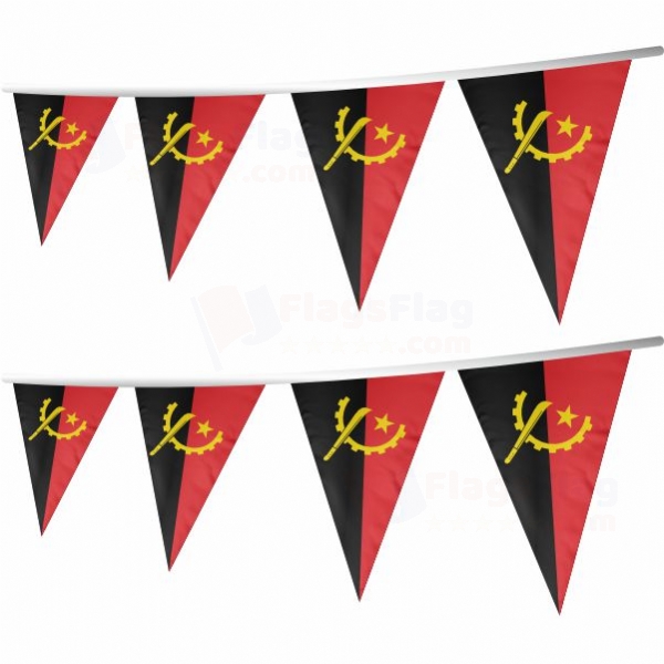 Angola Stringed Triangle Flag