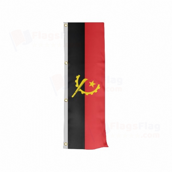 Angola Vertically Raised Flags