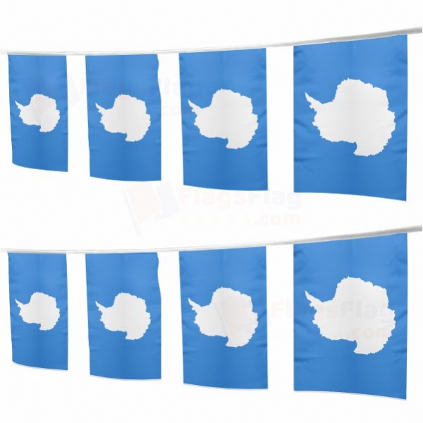 Antarctica Square String Flags