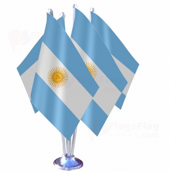 Argentina Quadruple Table Flag