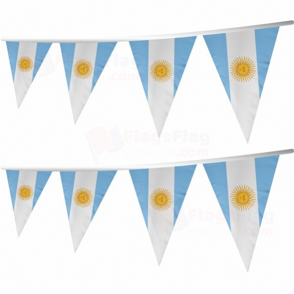 Argentina Stringed Triangle Flag