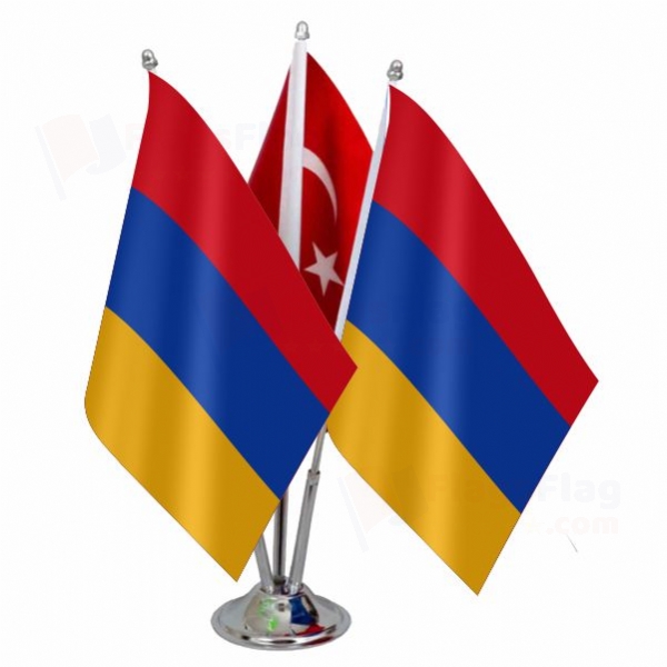 Armenia Triple Table Flag