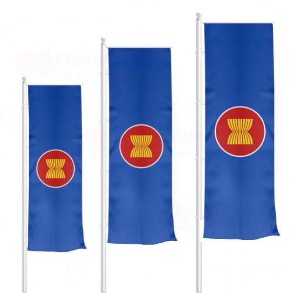Asean Vertically Raised Flags
