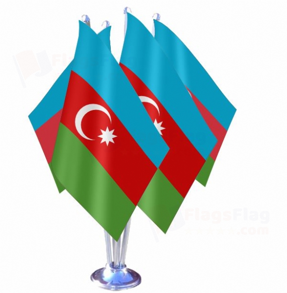 Azerbaijan Quadruple Table Flag