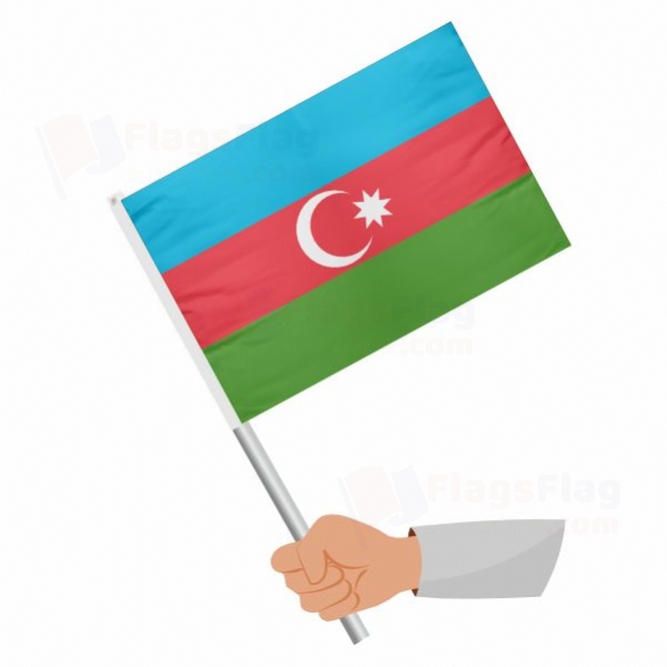 Azerbaijan Stick Flag