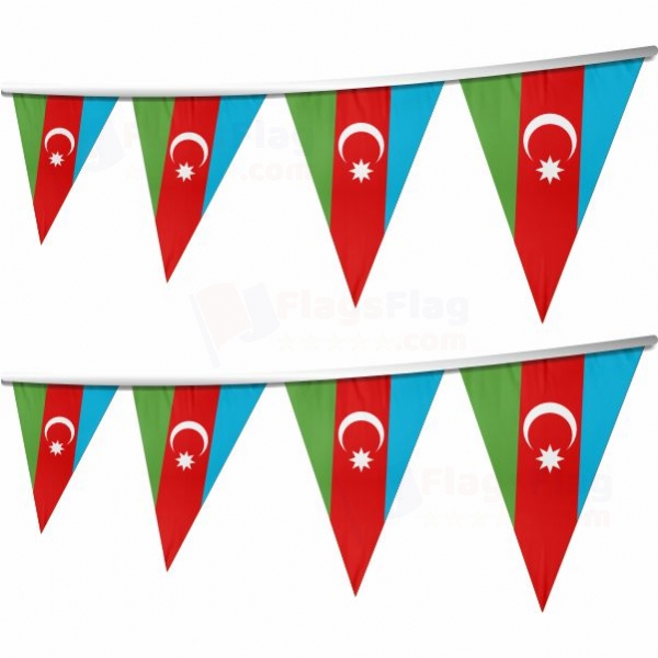 Azerbaijan Stringed Triangle Flag