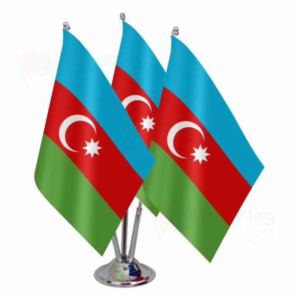 Azerbaijan Triple Table Flag