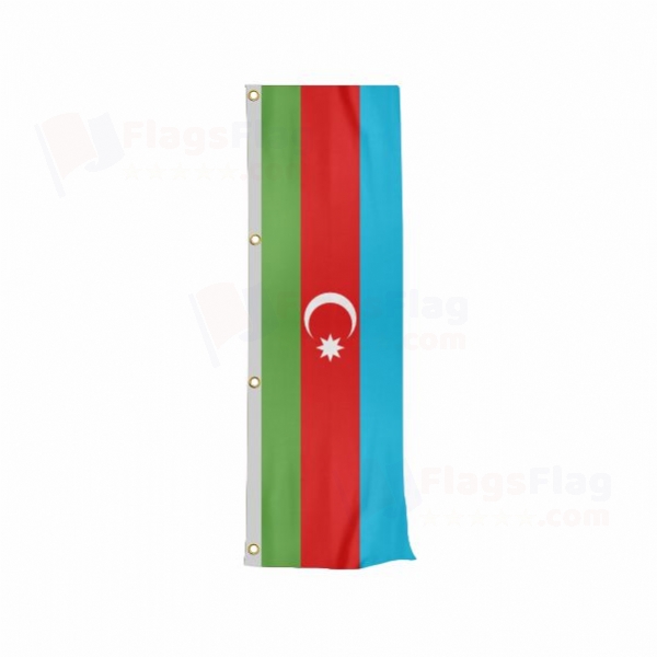 Azerbaijan Vertically Raised Flags