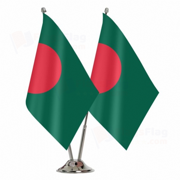 Bangladesh 2 Table Flags