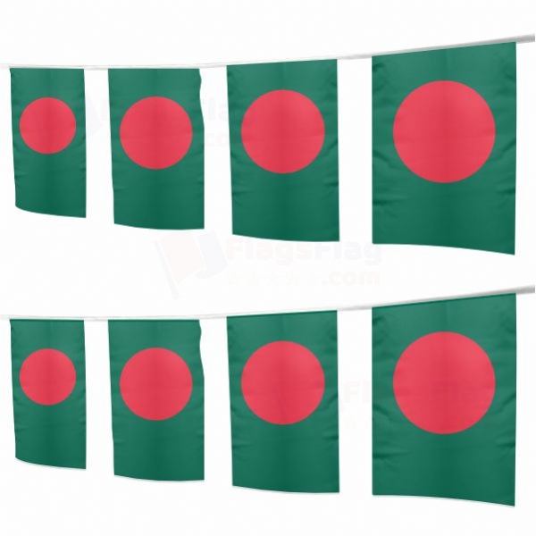 Bangladesh Square String Flags