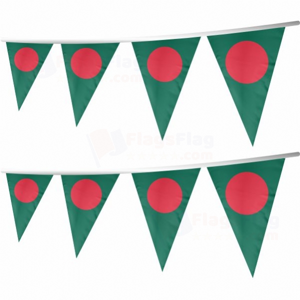 Bangladesh Stringed Triangle Flag