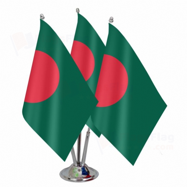 Bangladesh Triple Table Flag