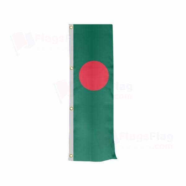 Bangladesh Vertically Raised Flags