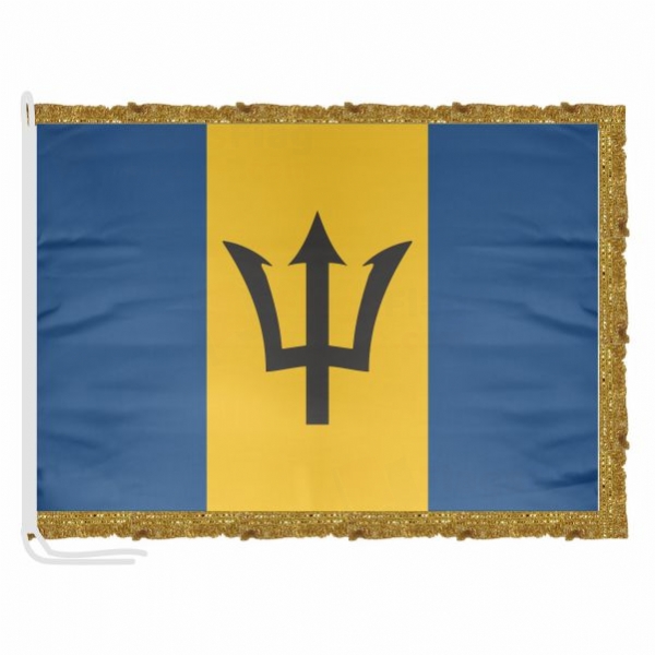 Barbados Satin Office Flag