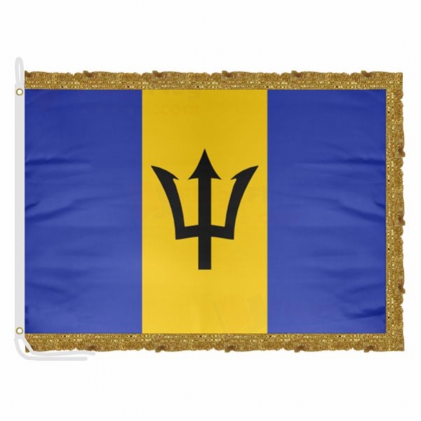 Barbados Satin Office Flag