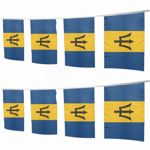 Barbados Square String Flags