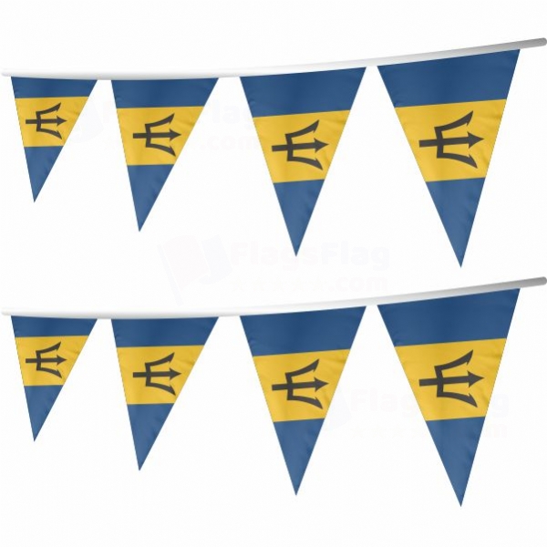 Barbados Stringed Triangle Flag