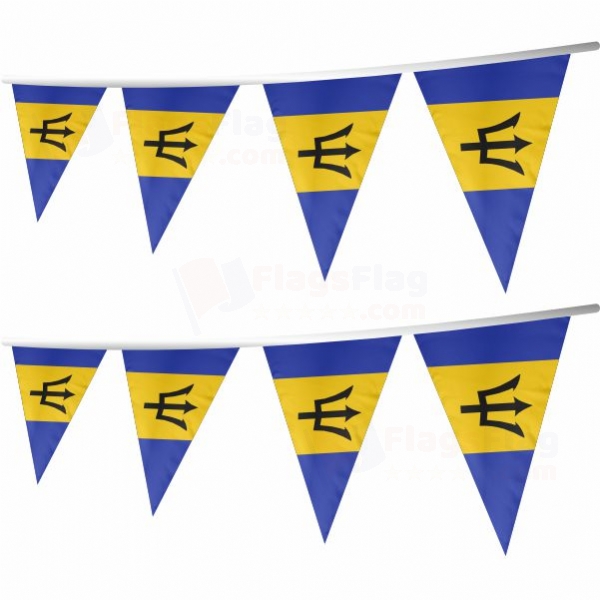 Barbados Stringed Triangle Flag