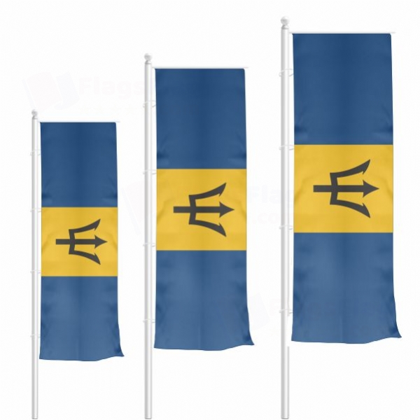 Barbados Vertically Raised Flags