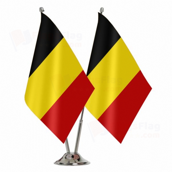 Belgium 2 Table Flags