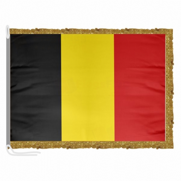 Belgium Satin Office Flag
