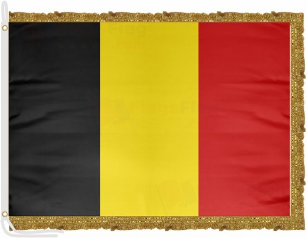 Belgium Satin Office Flag