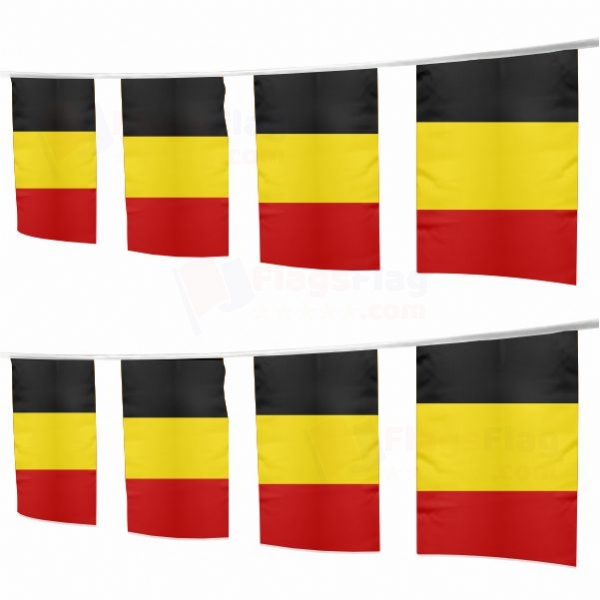 Belgium Square String Flags