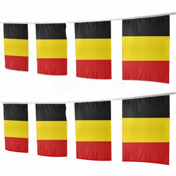 Belgium Square String Flags