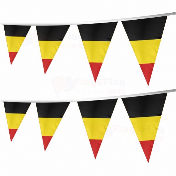 Belgium Stringed Triangle Flag