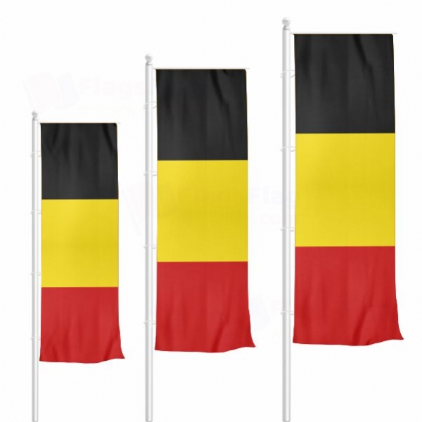 Belgium Vertically Raised Flags