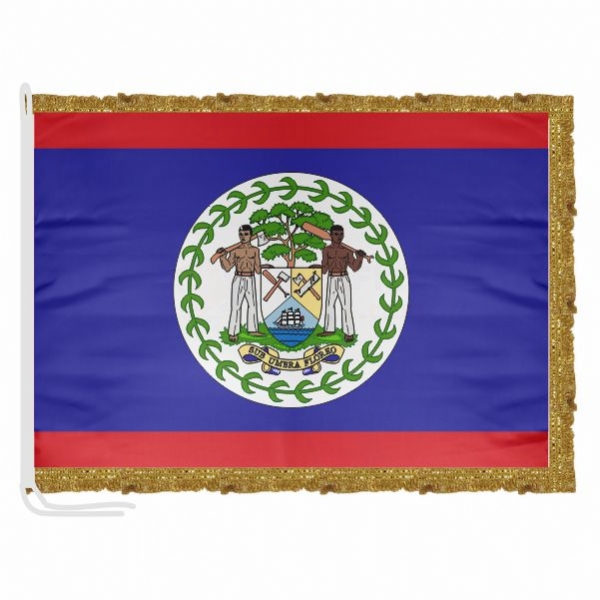 Belize Satin Office Flag