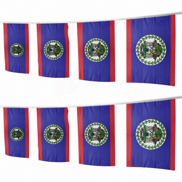 Belize Square String Flags