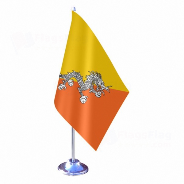 Bhutan Single Table Flag
