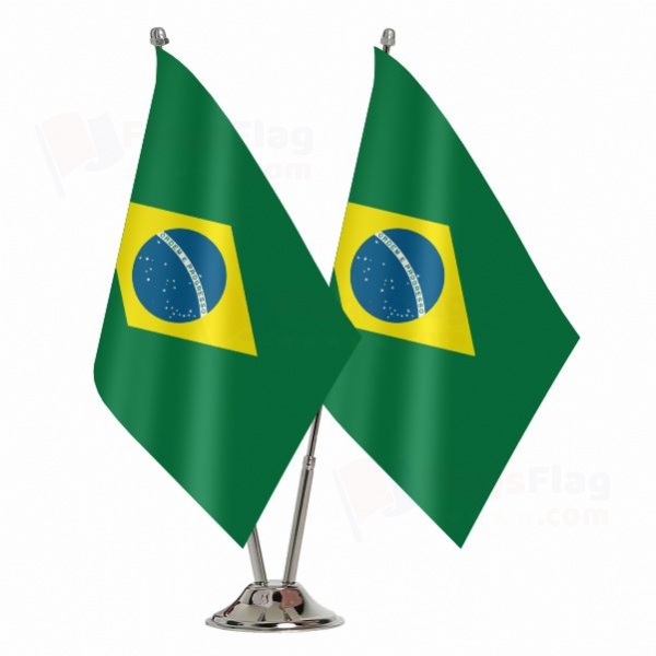 Brazil 2 Table Flags