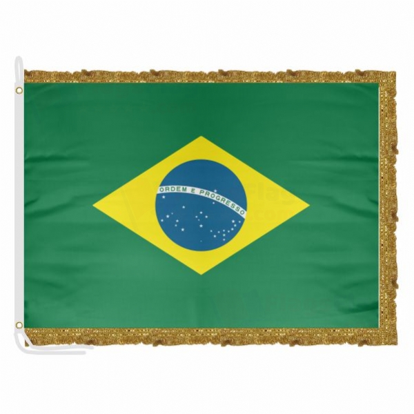 Brazil Satin Office Flag