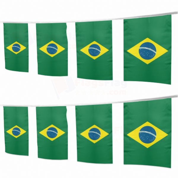 Brazil Square String Flags