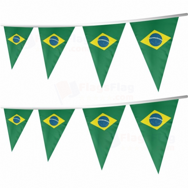 Brazil Stringed Triangle Flag