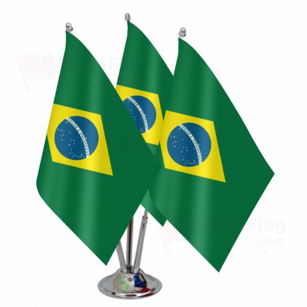 Brazil Triple Table Flag