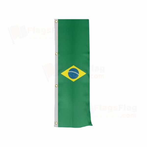 Brazil Vertically Raised Flags